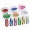 Peacock Nail Art Holographic nail  glitter Chrome powder coating