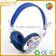 DJ Best fashion communication high quality silver plated crystal headphones for call center