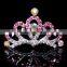 2015 New Model FZZ037 Bridal Wedding Hair Tiara Crown Wholesale Full Colorful Diamond