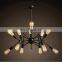 Industrial style wrought iron retro spider Muti-heads pendant light for decorate