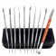 Stainless Steel 10PCS Dental Tools Set Adult Oral Dental Hygiene Set with Dental tweezers