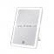 Travel Portable Make-up Mirror Touch Screen Dimming Dual Power Square Desktop LED White Make-up Mirror