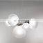 Unique Luxury Modern Style LED Pendant Light Glass Smoky Balls Ceiling Hanging Light Gold Indoor Decoration Chandelier