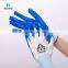 High Quality Hand Protection 13g Blue Nitrile 3/4 Palm Dipped White Safety Protective Work Gloves