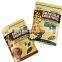 Custom wholesale aluminium clear window stand up pouch kraft paper zipper snack fitness food packaging bags