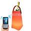 Smart Color Changing rechargeable cordless Portable plastic music speaker with led lighting