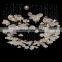Customized Hotel Engineering Project Chandeliers Mushroom White Crystal Hanging Pendant Lamp Flower Ceiling Glass Chandeliers