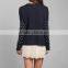 Lady winter knitting wear o-neck jacquard christmas sweater pullover