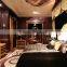 Royal Design Italian Style Bedroom Furniture Set High Back Bed Antique Golden Hand Carving Bed