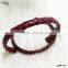Luxury Bracelet High End Jewelry Fashion Charm Python Leather Bracelet Semicircle Genuine Exotic Leather Black Red Leather