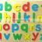 2015 colorful wooden alphabet puzzle toy intelligence wooden toy custom puzzle