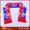 jacquard acrylic woven soccor scarf China soccor scarves