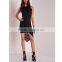 Ladies Wrap front bodycon dresses boutique in black