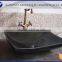 Round Black Mable Stone Basin With Single Hole