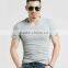 2016 Summer New Men's Short Sleeve Cotton T-shirt Male Pure Casual Fashion Slim V Collar Shirt