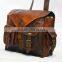 Real Goat Leather Vintage Messenger Shoulder Cross Body Bag Unisex Vintage Leather Bag Laptop Bag