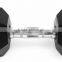 Black hex rubber Dumbbell
