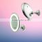 makeup mirror led wall mounted swivel chrome lighted make up mirror,10x magnifying bathroom mirror