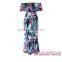 China Wholesale Floral Print Off-the-shoulder Maxi Dreess For Women