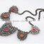 China Jewelry Best Selling Bright And Exquisite Resin Bead And Crystal Alloy Teardrop Statement Chain Necklace