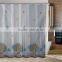 Waterproof purple and black translucent shower curtain