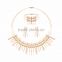 Wholesale New Design Fashion Steel Necklaces Women Luxury Statement Diamond Jewelry Suit SKJT0536