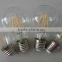 2015 new style G125 6W led filament light golden glass vintage bulb with CE ROHS