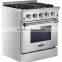 30 in. 4.2 cu. ft. Slide-In Dual Fuel Range with Convection Oven in Stainless Steel