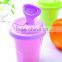 2015 eco-friendly gift rainbow coffee cup water bottle plastic mug drinking bottle 240ml