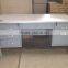 Metal office table with 3-drawer file cabinet for steel executive desk