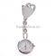 Heart Shape Metal Stanless steel Nurse Quartz Pocket Clip On Fob Watch