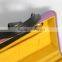 Hanging Purple Leather Cosmetic Bag With Yellow Flock Inner