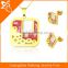 New Smile Flower And Colorful Imitation Stainless Steel Necklace And Earring Jewelry Sets