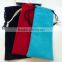 2016 custom velvet jewelry pouch for gift with logo printed