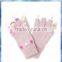 100% acrylic pink ballerina character knitting gloves for young girls