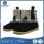 Comfortable fitting zipper side girl sexy leopard black children leather winter boots