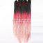 F6677 synthetic hair extensions twist braid,two colored synthetic braiding hair