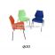 Leisure modern cafe chairs design Colorful plastic dining chair for sale QC01