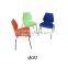 Leisure modern cafe chairs design Colorful plastic dining chair for sale QC01