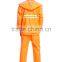 2016 factory price yellow plastic raincoat for workers