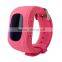 New products for 2016 waterproof wrist watch gps tracking device for kids Q50 with two way communication