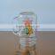 Glass mason jar with Christmas printing