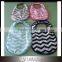 Red Blue Teal Absorbent Chevron Baby Bibs