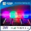 Decoration aluminum alloy RGB 10 color 3w light led flashlight torch