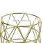 Iron wire golden cylindrical Candle Holder lantern