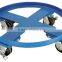 55 Gallon 900lb Cap. Yellow Steel EquipRite Premium Drum Dolly w/Phenolic Casters