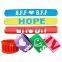 Logo printed silicone slap band bracelets for wholesale