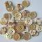 4 holes natural brown trochus shell buttons with rim