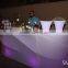 Modern Design Night Club Color Changing Rechargeable Illuminated LED Plastic Wave Bar Counter
