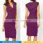 purple fitted knee length short party pencil cocktail dress